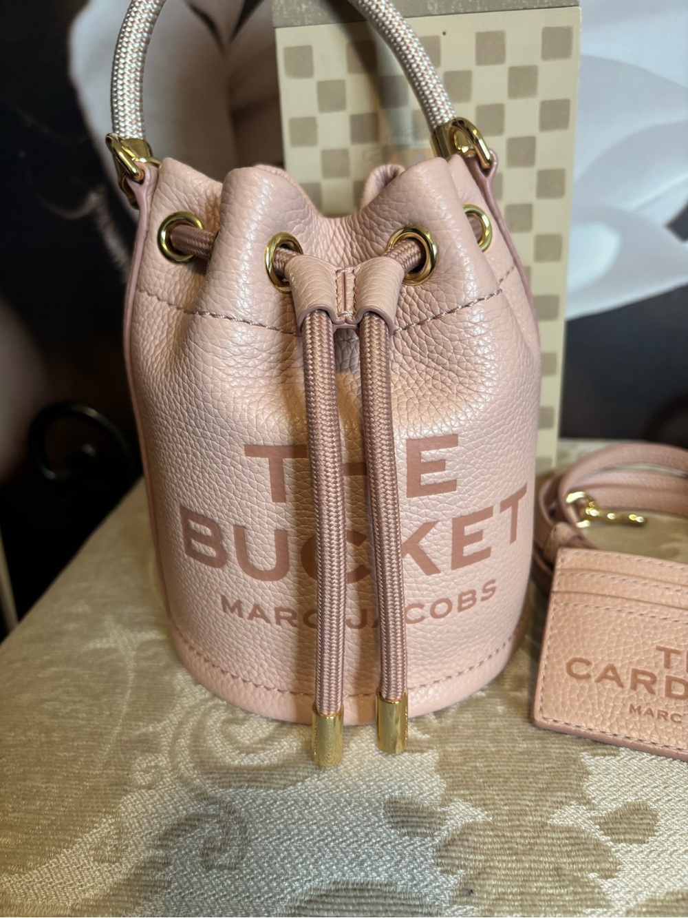 Marc Jacobs Mini Bucket Bag and Card Case in Blush Pink - Picture 2 of 10